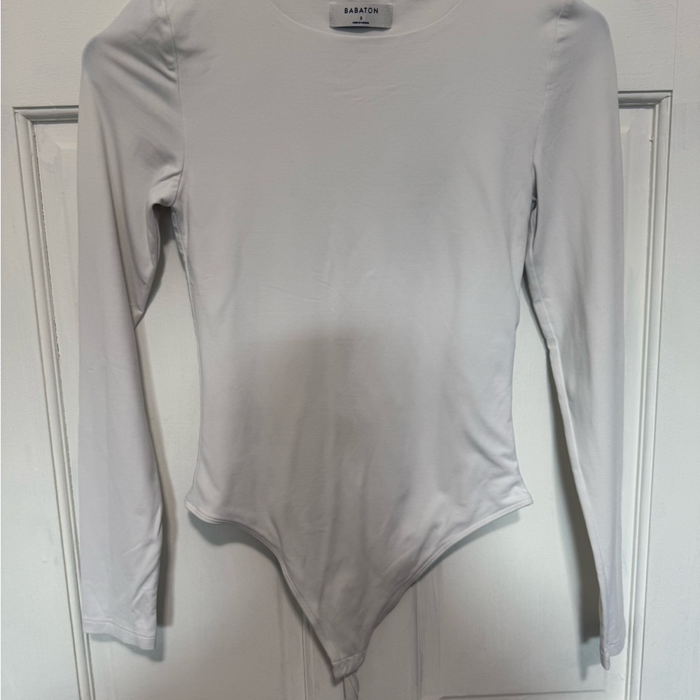 Babaton White Long Sleeve Women's Top Aritzia